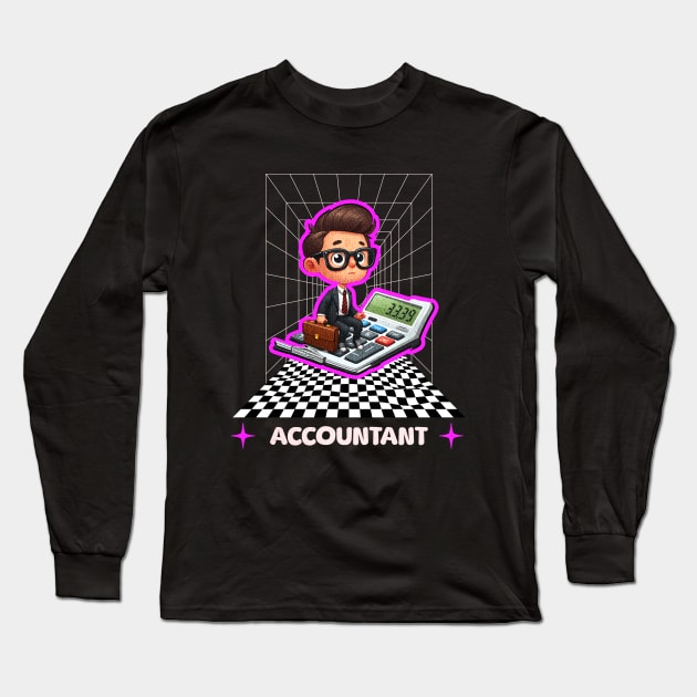 Funny Accountant Long Sleeve T-Shirt by Create Magnus